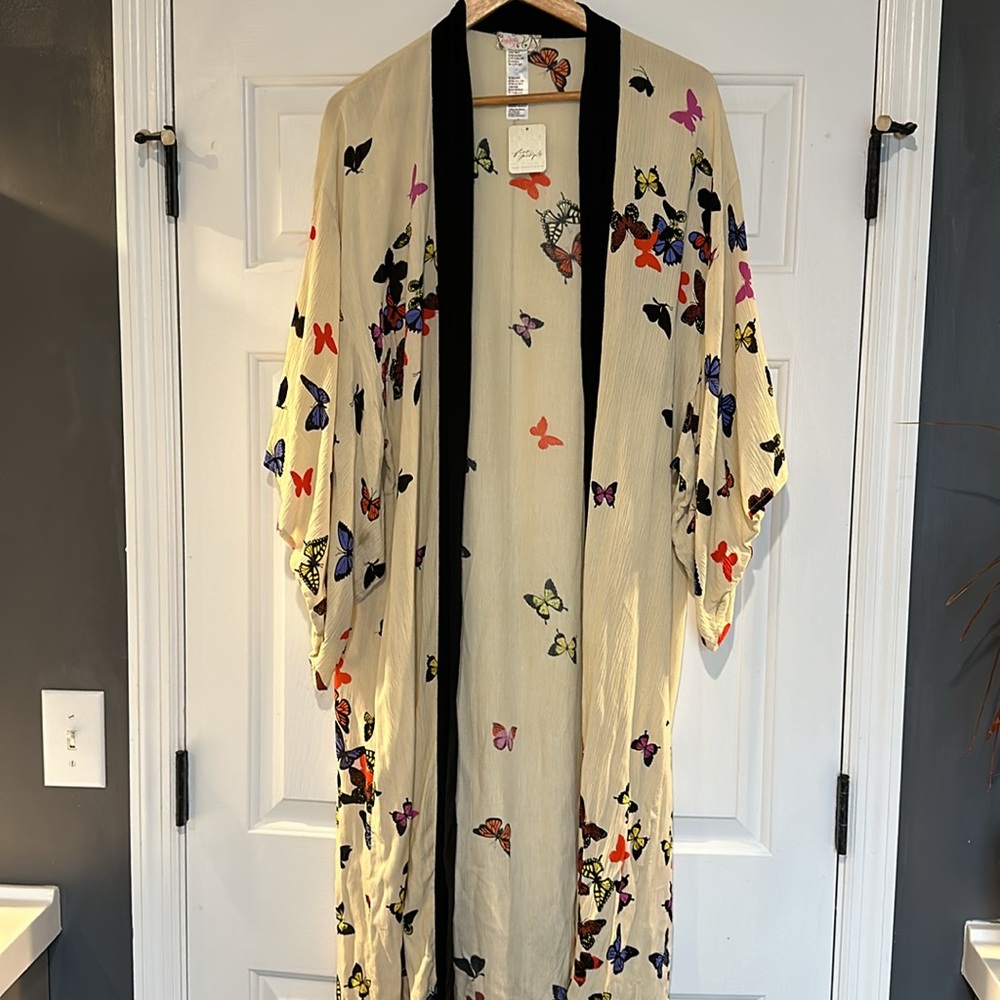 Free People butterfly kimono one size nwt